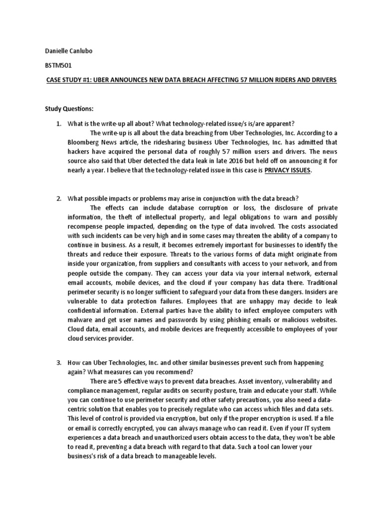 Uber and Orbitz Data Breach Analysis | PDF | Computer Security | Security