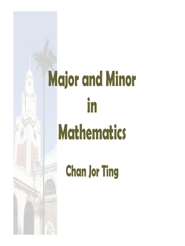 Math Major Minor PDF