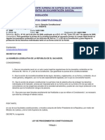 LEY DE PROCEDIMIENTOS CONSTITUCIONALES - EL SALVADOR