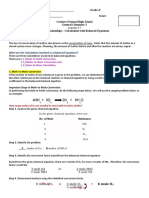 Activity 4.7 Mole Relationships - Calculations With Balanced Equations