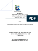 Proposal Musyda Xii Muhammadiyah Kota Blitar