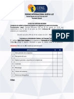 Universidad Nueva Luz decreto recibido síntesis asignatura