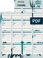 Organizador Contraseñas Azul PDF