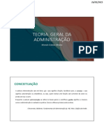 Teoria Geral da Administração: conceitos e papéis do gestor