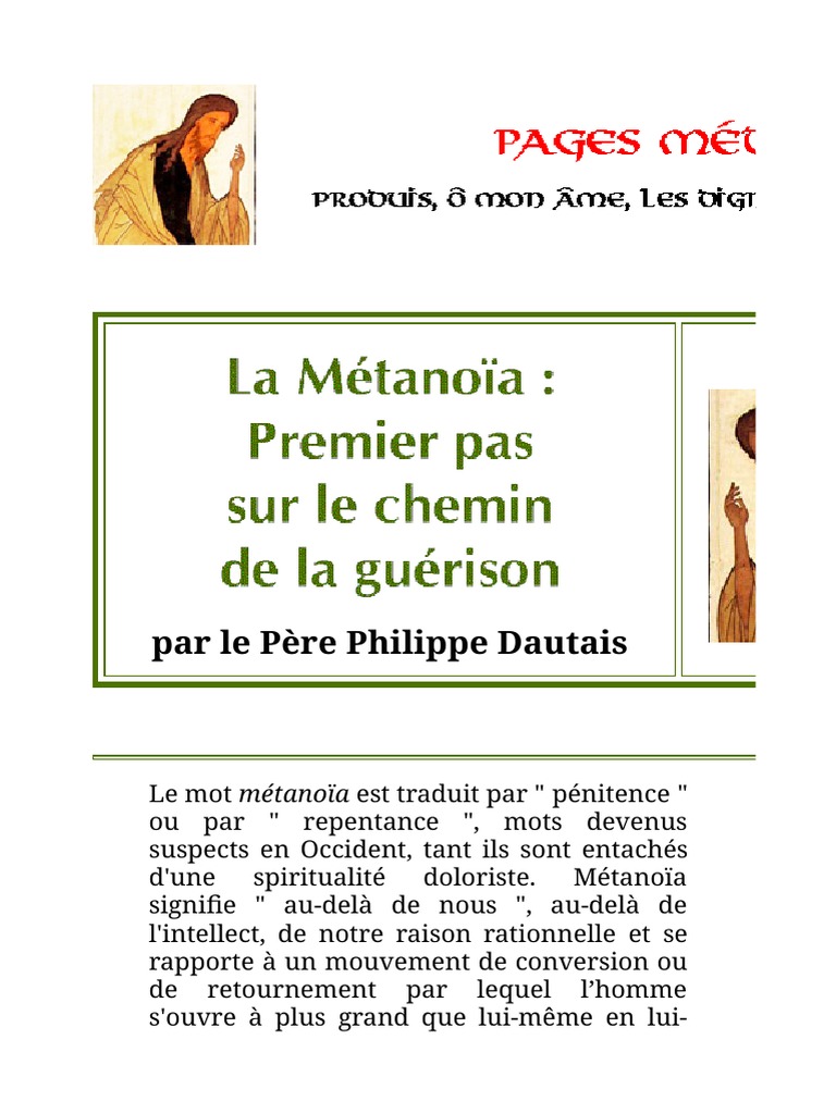 Comprendre la métanoïa et le repentir | PDF | Dieu | Péché