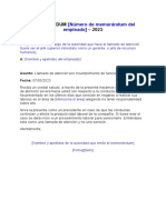 Llamada de Atención Por Incumplimiento de Funciones