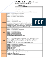 Class 8 Half Yearly Syllabus 2021