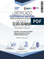 Certificado: Ely Sofía Zolá Mamani