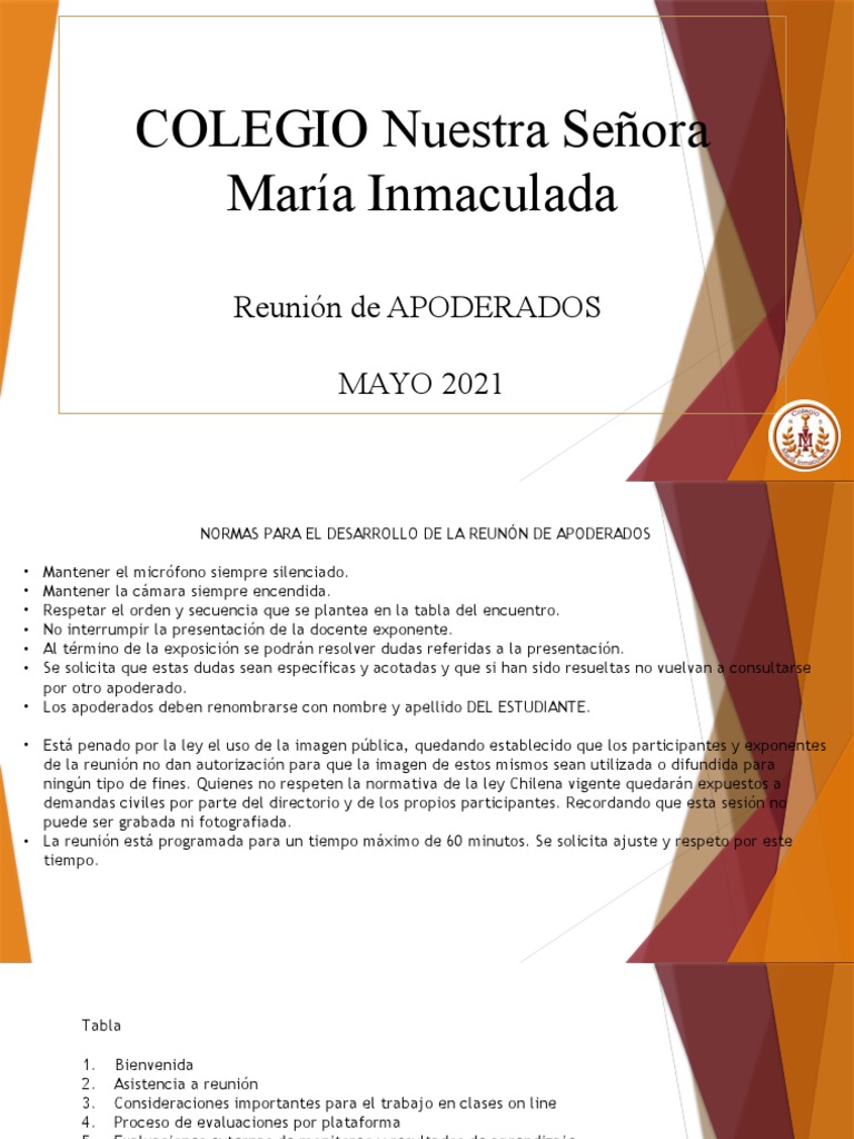 Reunion de Apoderados Mayo 2021 | PDF | Evaluación | Enseñando