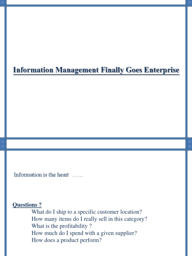 Enterprise Information Management Insights | PDF