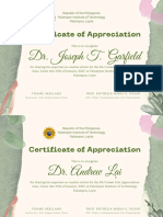 Palompon Tech Certificate for Dr. Joseph Garfield