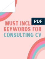 Must Include Keywords For Consulting CV