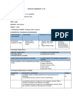 ESQUEMA SESIÓN DE APRENDIZAJE 4 Años