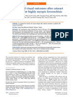 Macular and Visual Outcomes After Cataract Extraction For Highly Myopic Foveoschisis