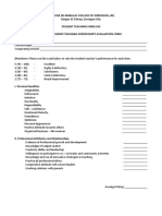 Student Teaching Form 103 PDF