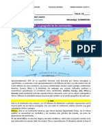 Guía - Sociales - GEOGRAFIA DE LOS CONTINENTES - 1er Periodo No 1 - en PDF