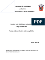 Universidad de Guadalajara Lic. Química Materia: Química de Los Alimentos I