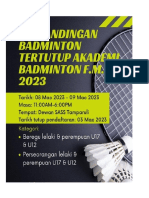 Pertandingan Badminton Tertutup Akademi Badminton FMS 2023