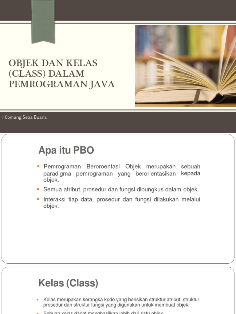 Kelas dan Objek dalam Pemrograman Java | PDF | Komputer
