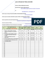 Formato para El Llenado de Títulos