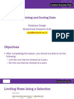 Restricting Data and Sorting Data PDF