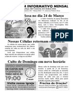 Culto Rosa no dia 24 de Março