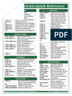 Excel Shortcuts Pinup Reference - v3 PDF