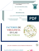 Factores de virulencia bacterianas en Odontología