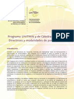 Programa UNITWIN y de Cátedras UNESCO: Directrices y Modalidades de Participación