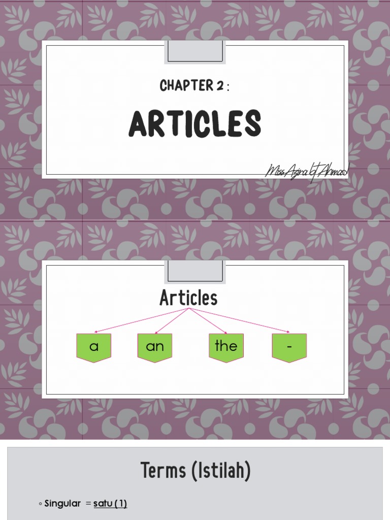 Chapter 2 Articles PDF Noun Lunch