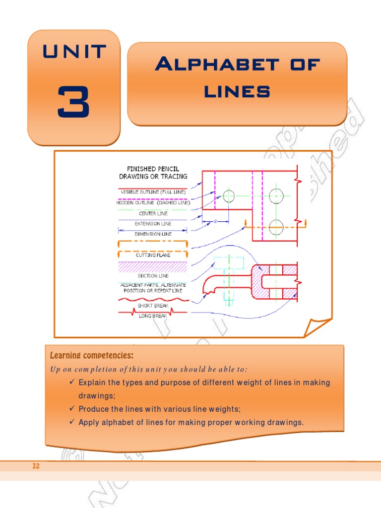 Understanding the Alphabet of Lines | PDF | Technical Drawing | Drawing