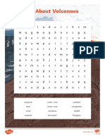 All About Volcanoes Word Search