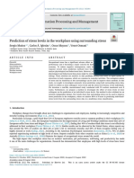 Prediction of Stress Levels in The Workplace Using Surrounding Stress