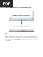 Application Program Using Horizontal and Vertical Scroll Bars