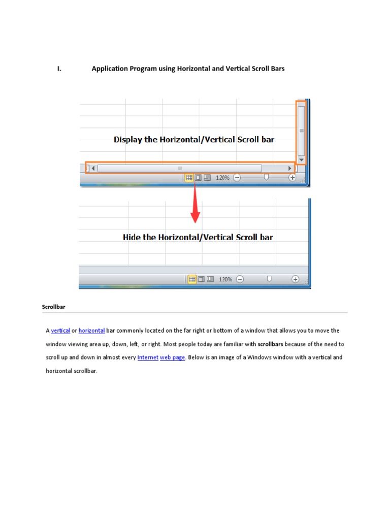 Application Program Using Horizontal and Vertical Scroll Bars | PDF ...