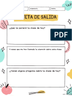 Tarjeta de Salida PDF