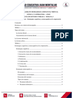 Guía de Estudio Tipos de Lectura, Estrateguias Cognitivas y Metacognitivas, Subrayado