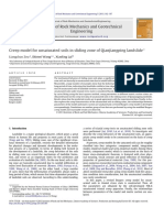 Creep - Creep On Unsaturated Soil in Sliding Zone of Quanjiangping Lanfslide