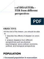 Effects of Disasters Disaster From Different Perspectives
