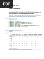 Email Classification: Roll No-41463 (LP-3)