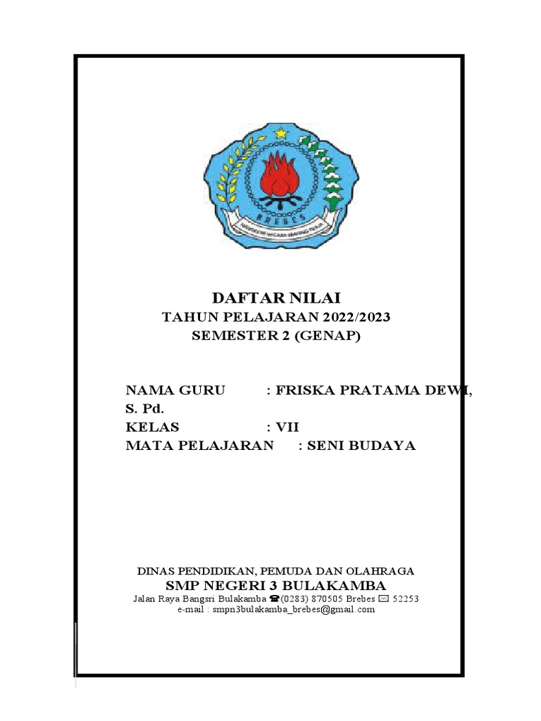 Cover Daftar Nilai | PDF | Olahraga & Rekreasi