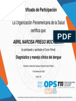 Diagnóstico y Manejo Clínico Del Dengue-Certificado Del Curso 2747223 PDF