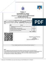 Office of The Tahasildar Jatni Miscellaneous Certificate Case No E-INC/2023/60022 (Valid For The Financial Year)