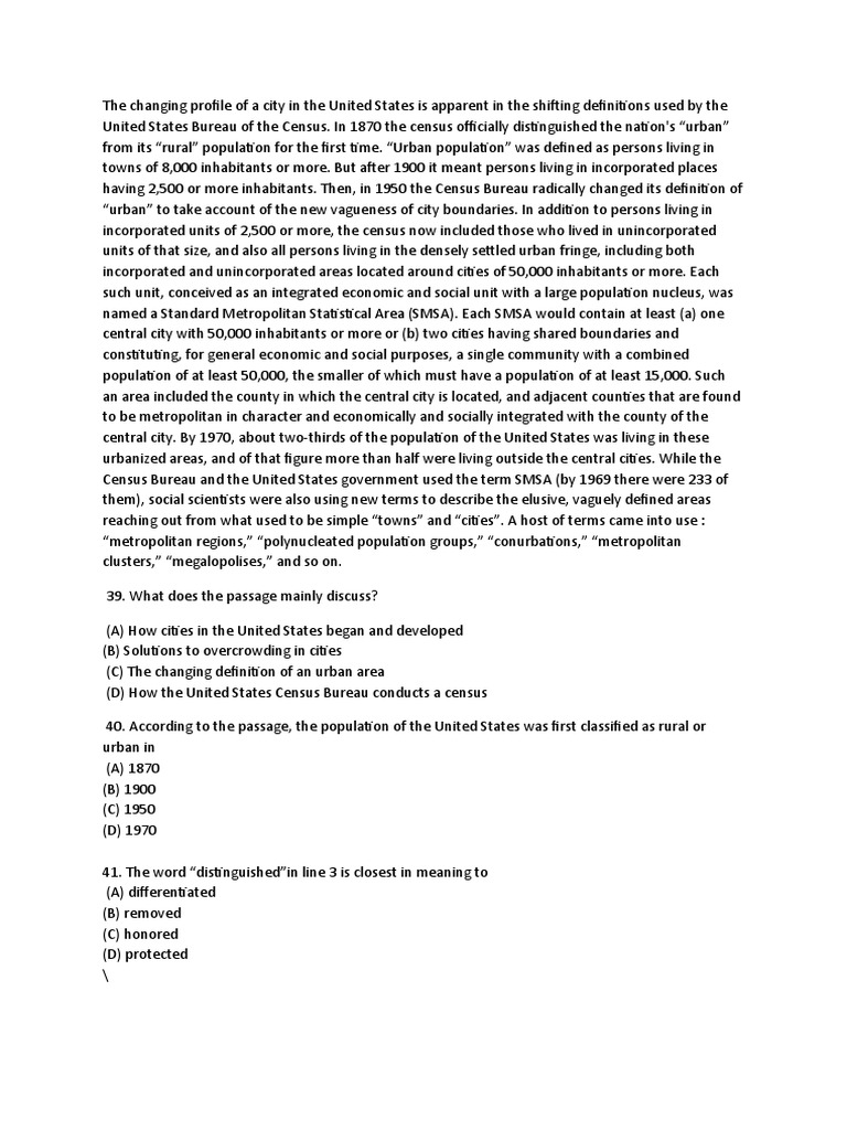Soal toefl pdf metropolitan statistical area urban area