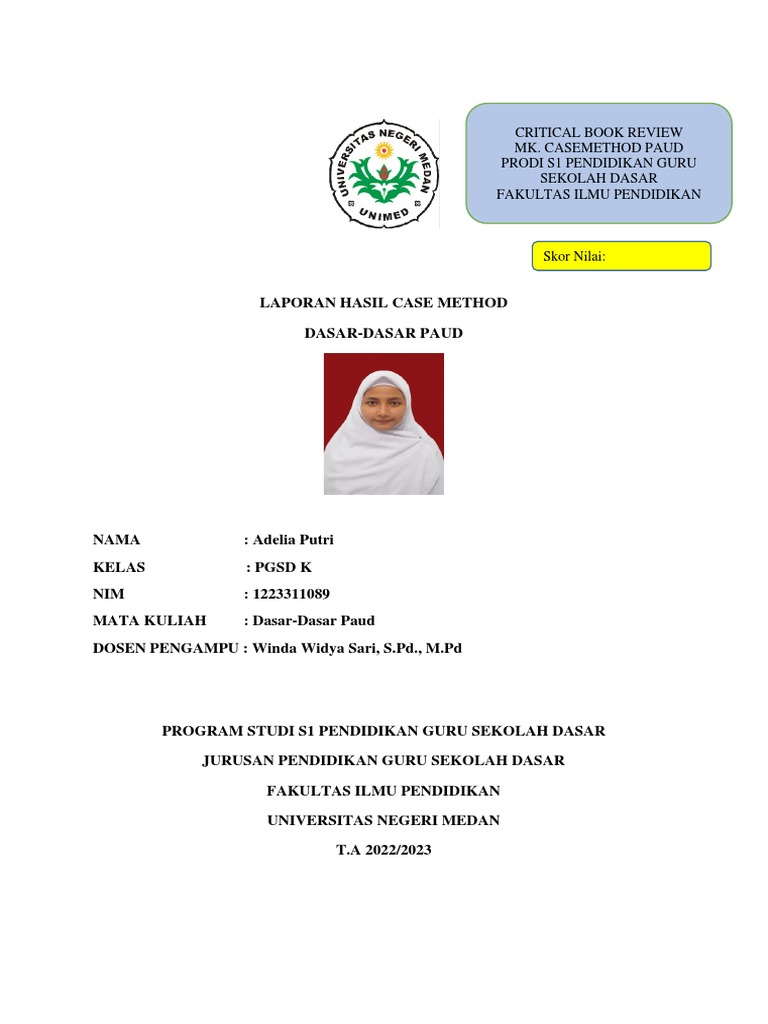 Laporan Case Method PAUD Unimed | PDF