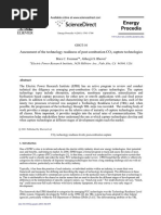 Assessment of The Technology Readiness of Post-Combustion CO2 Capture Technologies