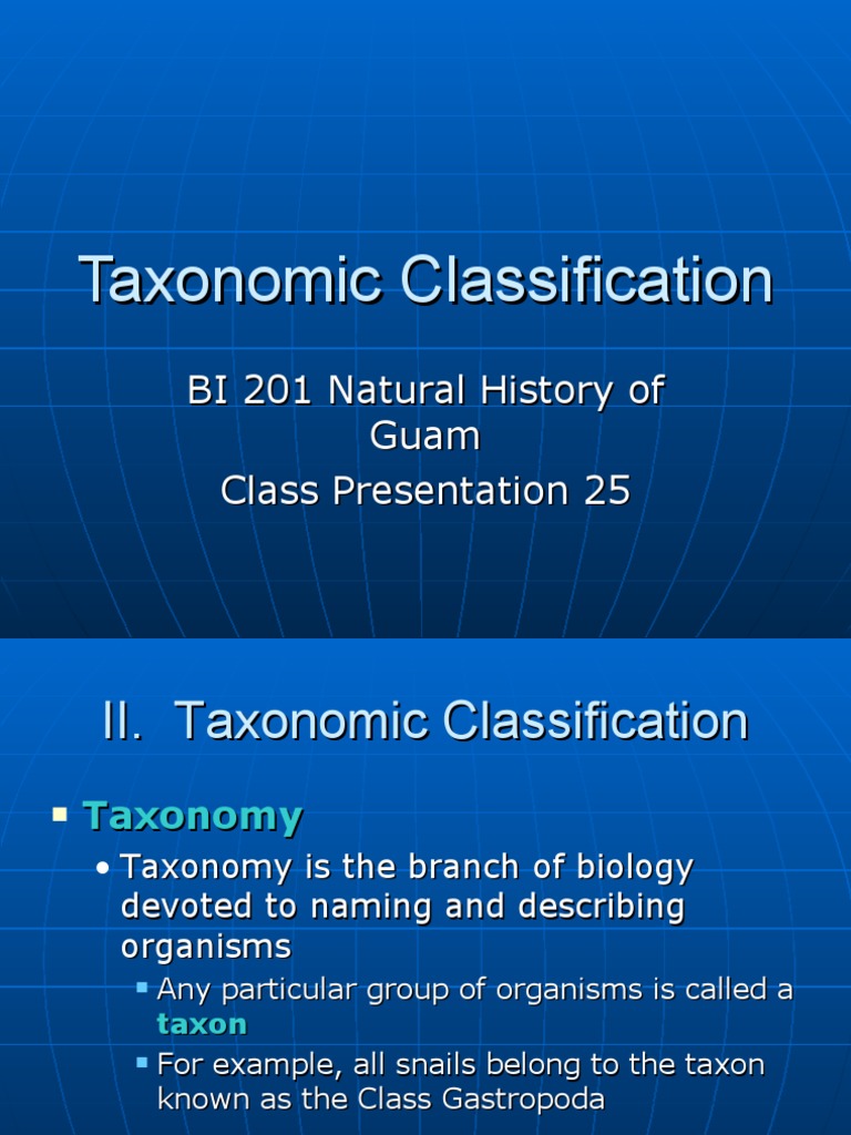 Taxonomic Classification PDF Taxonomy (Biology) Taxon