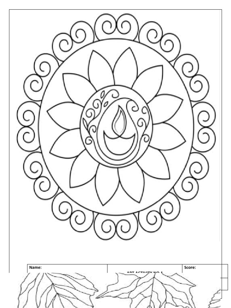 Rangoli Art Activities for Diwali | PDF