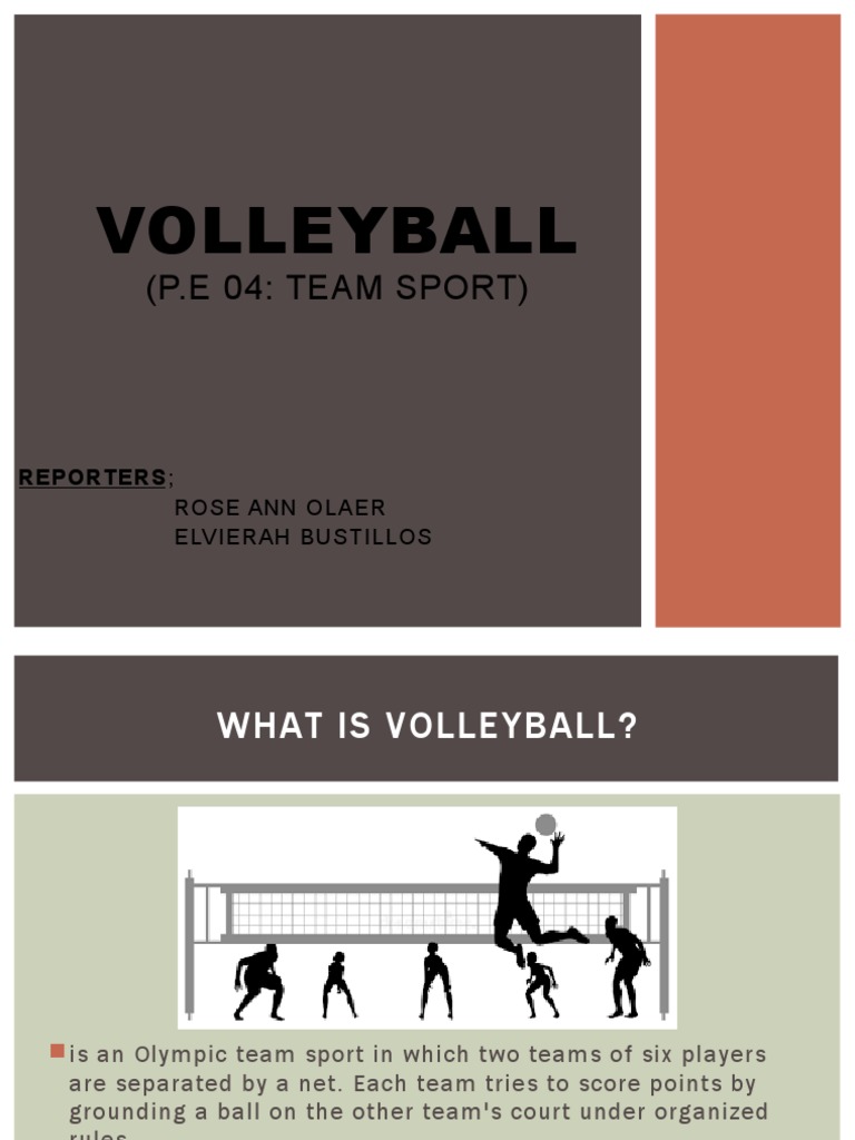 Volleyball P E Pdf Volleyball Games Of Physical Skill
