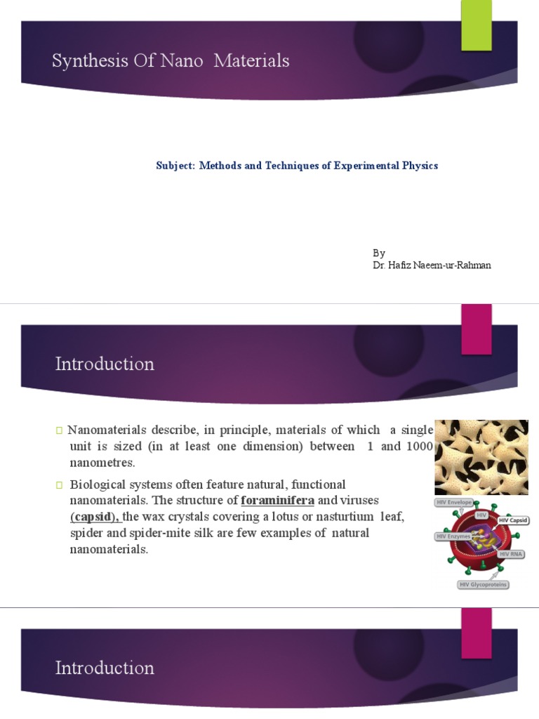 Synthesis Methods of Nanomaterials | PDF | Nanomaterials | Nanoparticle